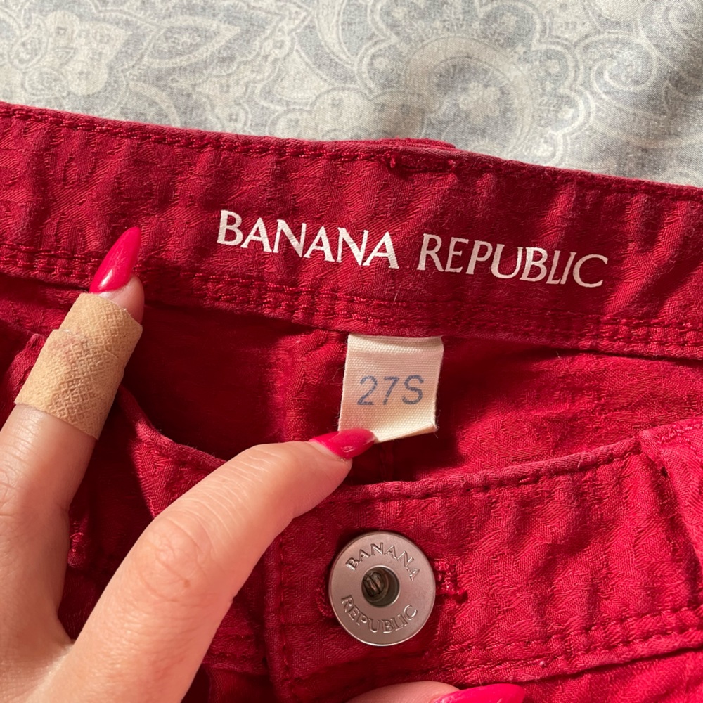 Banana Republic Red design Pants - Picture 2 of 2